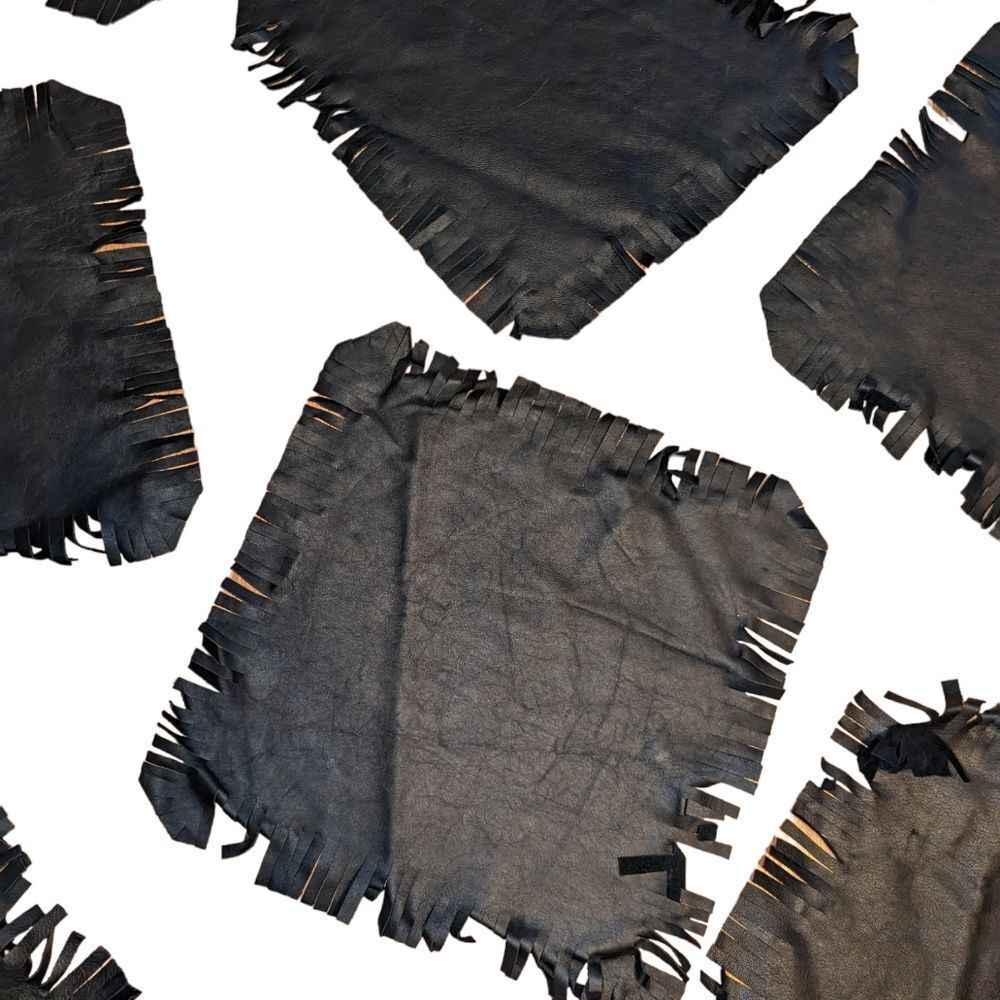 🛍️ WESTERN FAUX  FRINGE LEATHER SET OF ELEVEN PLACEMAT SETTING